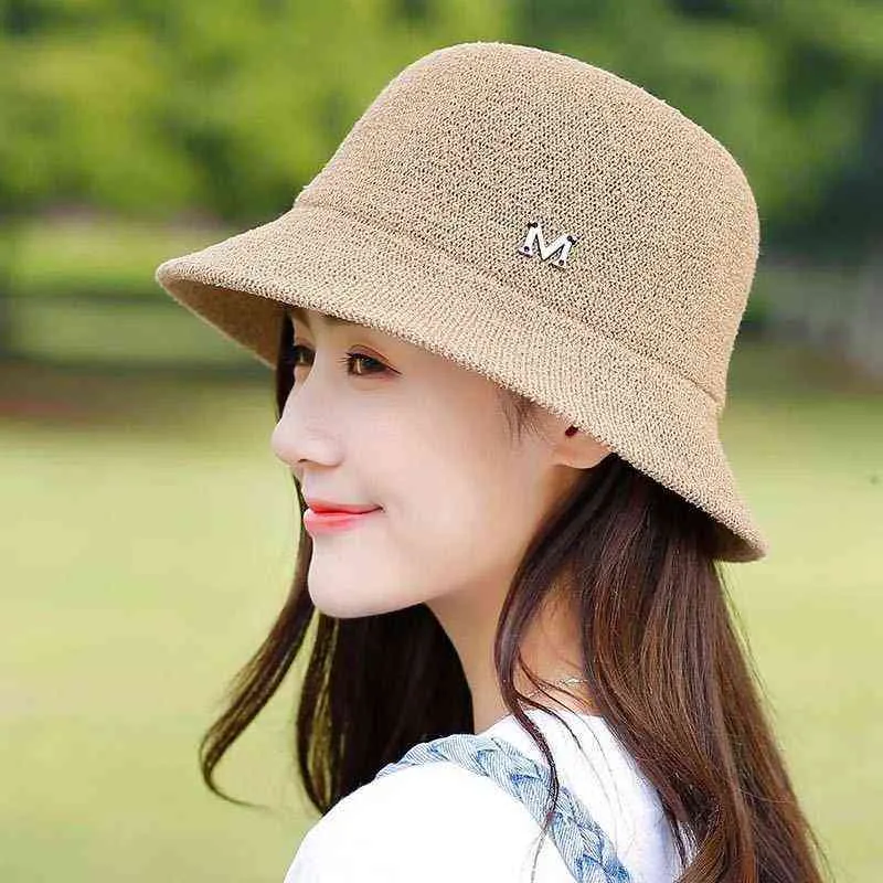 Women Hats Foldable Spring Summer Fashion Cute Sun Caps Large Bucket Hats G220311