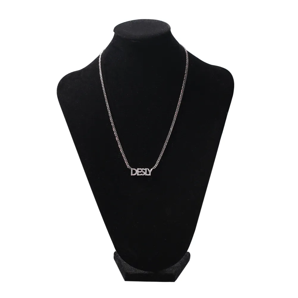 Collares dorados con letras de nombre personalizado de A-Z, Gargantilla para mujer, joyería de Hip Hop a la moda para hombre, colgante con letras DIY, collar 227M