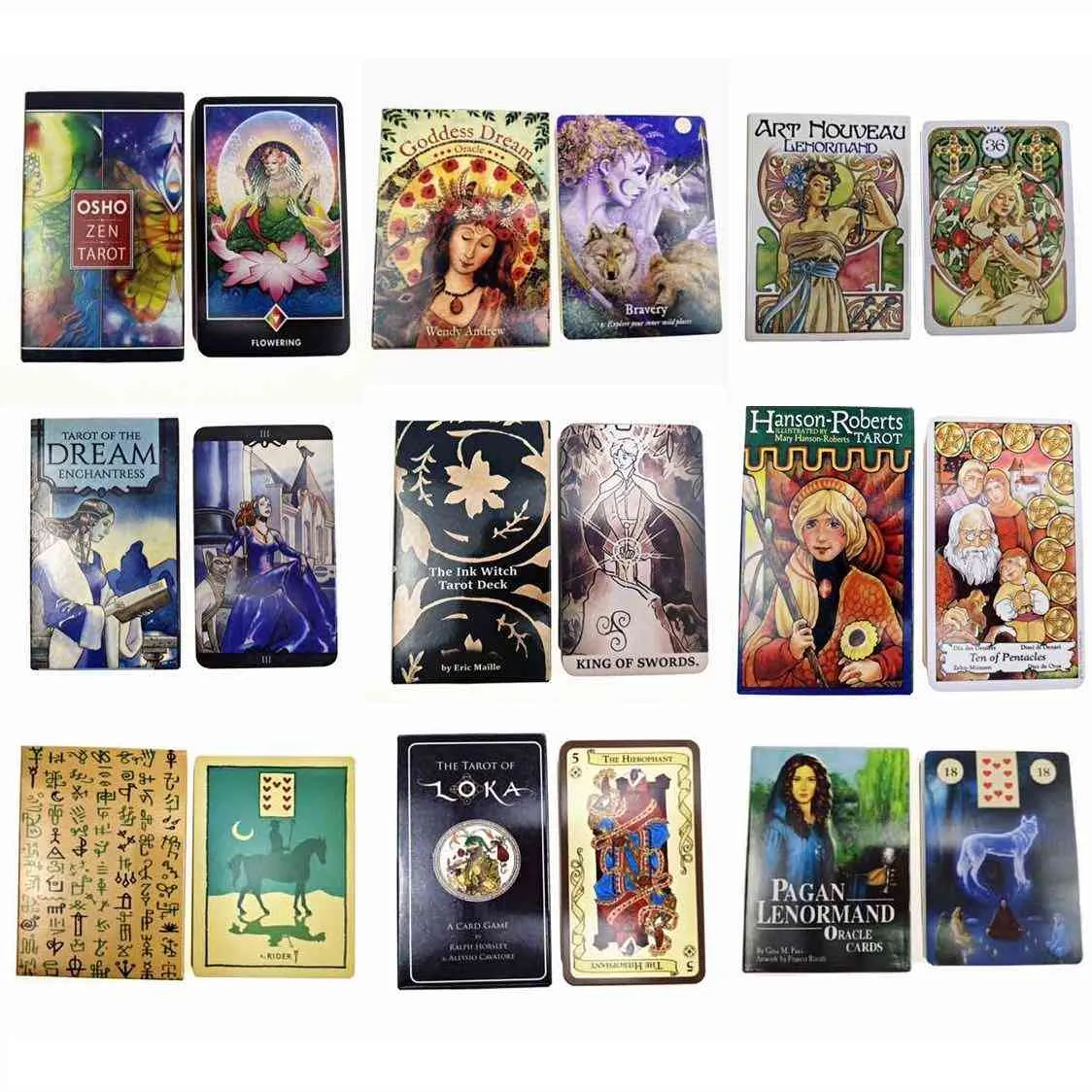 Goddess Dream Oracles Tarot Versione inglese Tarrot for Divination Fate Carte da gioco Gioco da tavolo con guida PDF