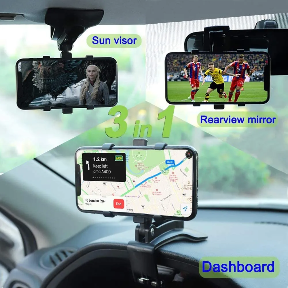Cel Auto Cradles Upgrade Dashboard Multifunctionele Telefoon Houder Auto Smartphone Clip Mount Stand 360 Graad