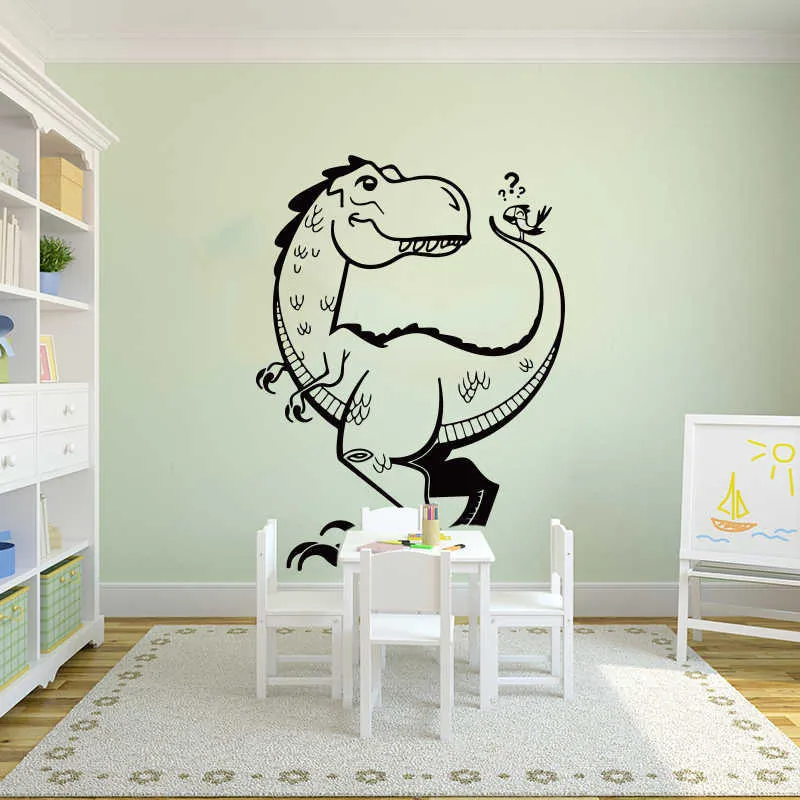 Cartoon Dinosaur T-Rex Triceratops Animal Wall Sticker Bedroom Children Room Jurassic Park Dino Dinosaur Animal Wall Decal Kids (1)