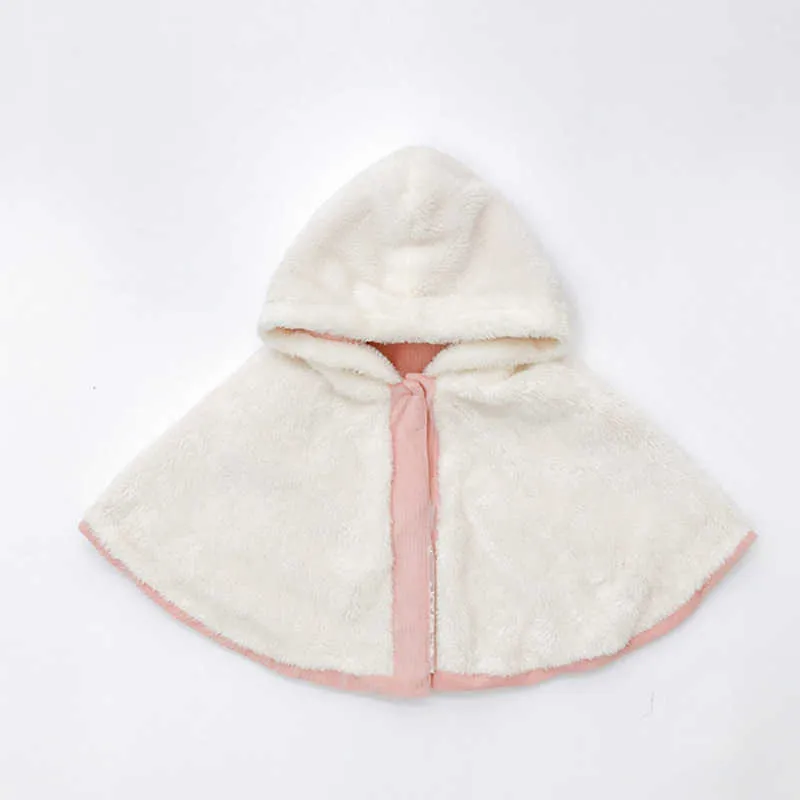 Infantile bébé filles fleur dentelle Cape pour enfant en bas âge rose broderie mode à capuche manteau enfants Ins vêtements 210529