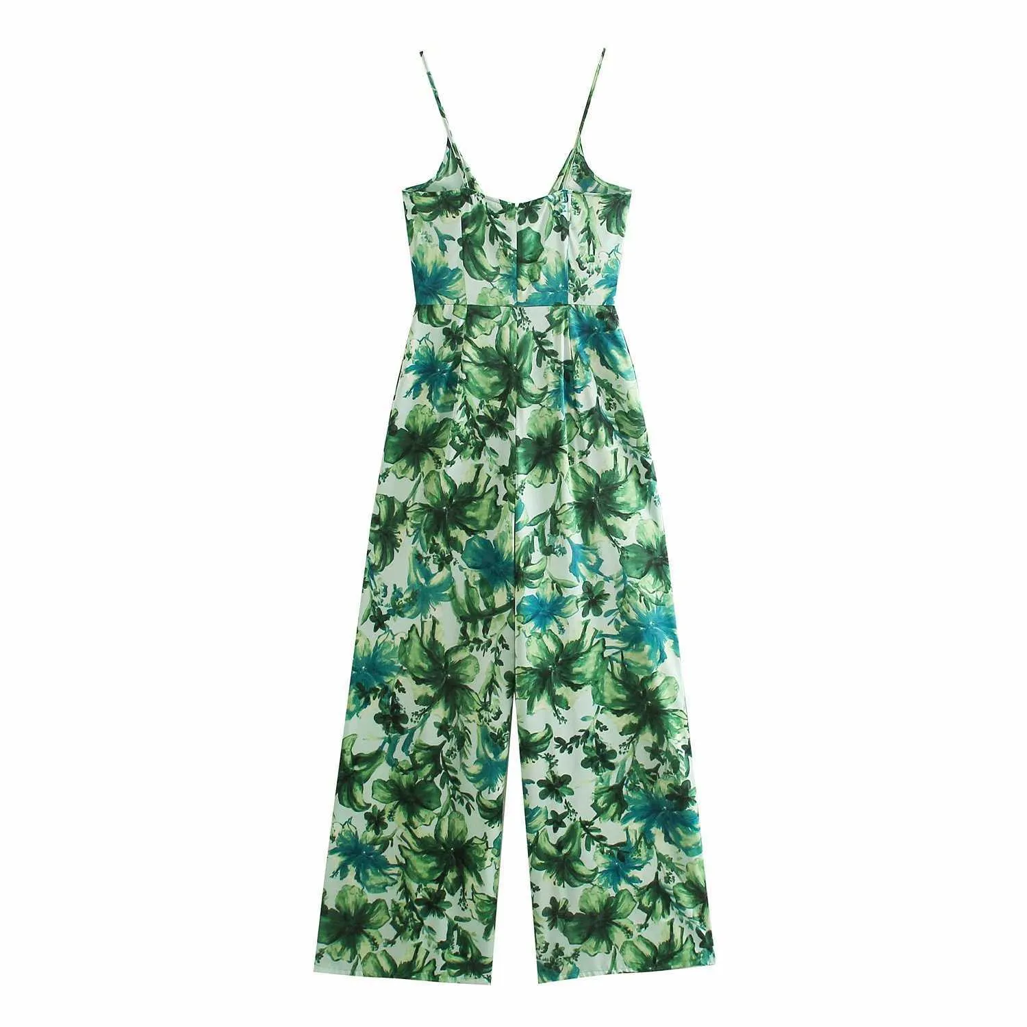jumpsuit women Summer Casual Fashion Chic Elegant Lady Romper outfit playsuit Women Hawaiian tropical style 210709
