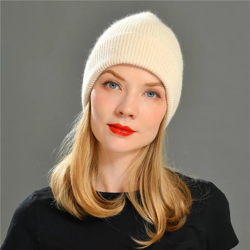 Knitted Beanie Hat Women Warm Spring Autumn Wool Knitting Caps Fashion Hot Selling Ladies Striped Skullies Hats