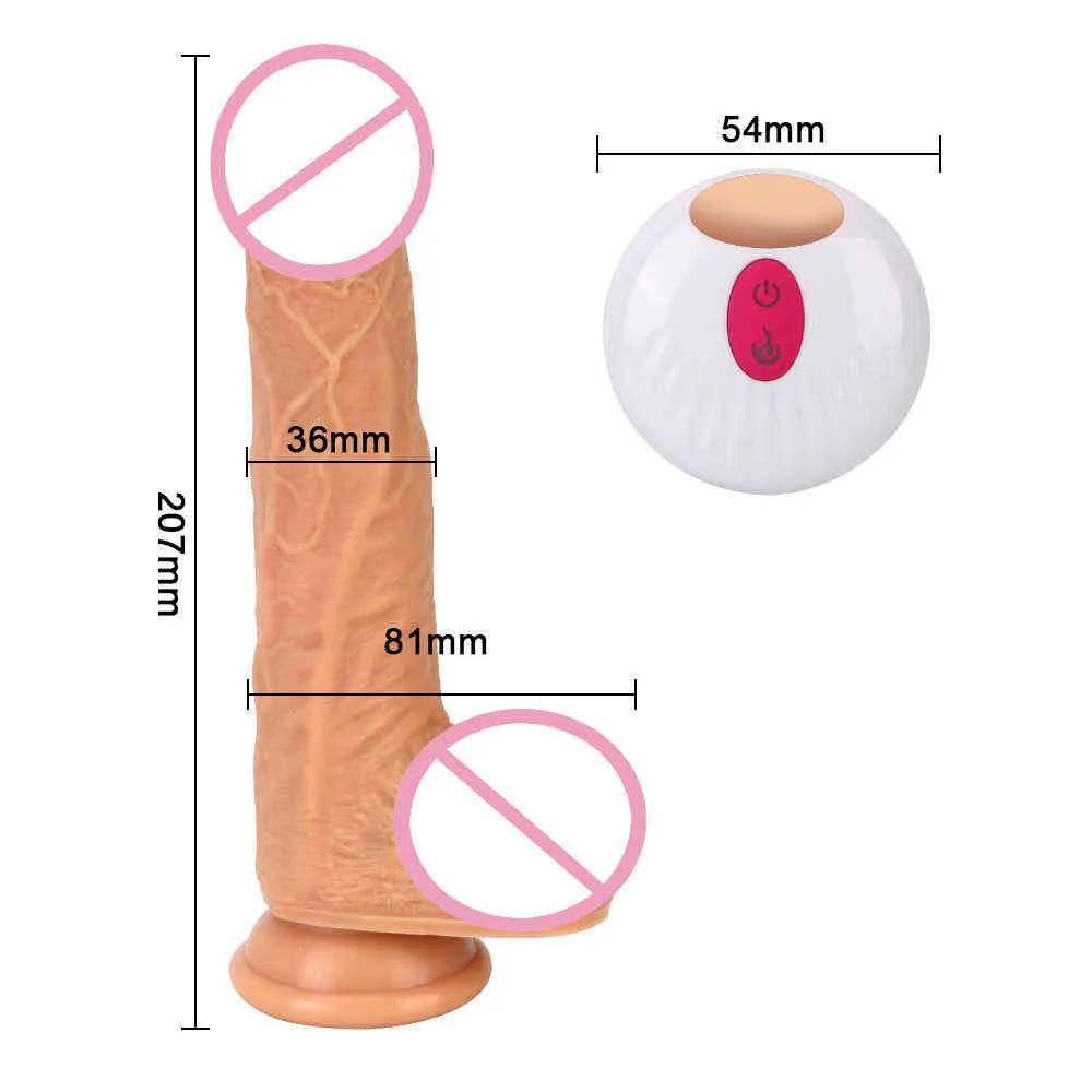 Itens de massagem Aquecimento Vibrador Pênis Masturbação Feminina Vibrador Rotativo Telescópico Automático Com Forte Otário Brinquedos Sexuais Para Mulheres 9258785