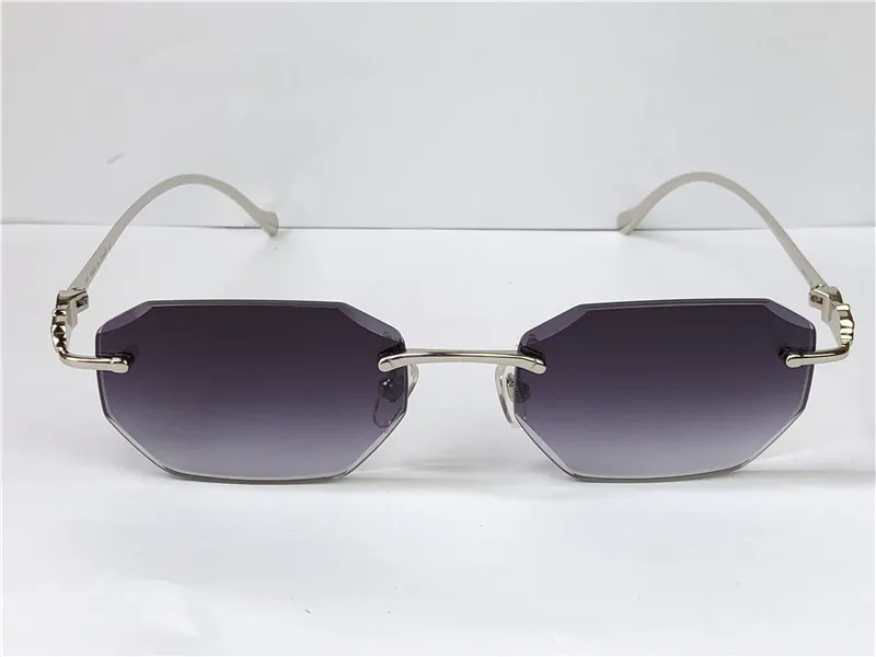 selling vintage sunglasses irregular rimless 5634295 diamond cut glasses retro animal temples fashion avant-garde design uv400 lig2012