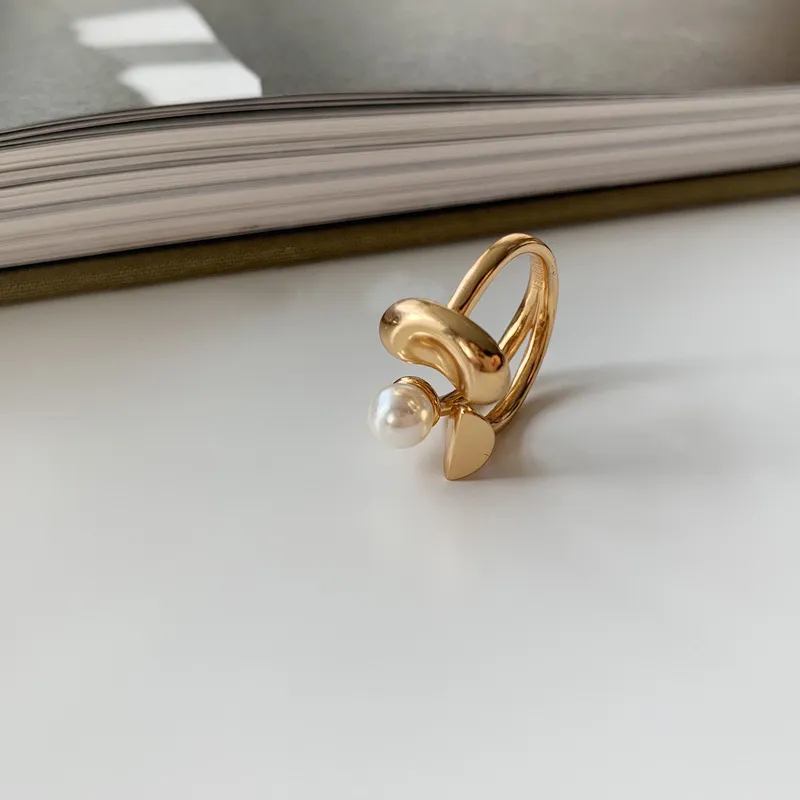 Corée du nouveau exquis géométrique Simple index bague mode tempérament polyvalent anneau ouvert élégant bijoux pour femmes