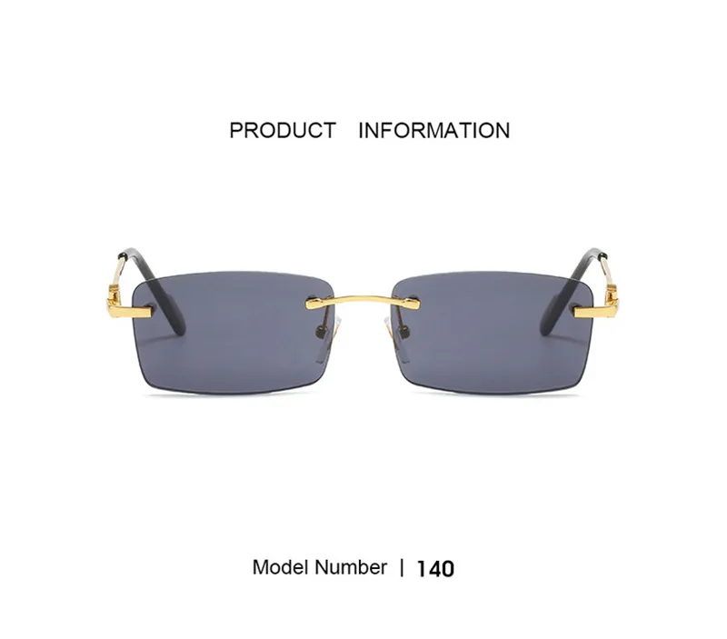 Carti-Brille, quadratische Sonnenbrille, Designer-Brillenfassungen, Damen, neueste Mode, Herren, Sonnenschutzbrille, Kopf, Verbundmetall, randlos, Opt278i