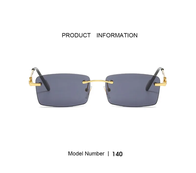 occhiali carti occhiali da sole quadrati montature occhiali firmati donna ultima moda uomo occhiali da sole testa composita in metallo senza montatura Opt278i