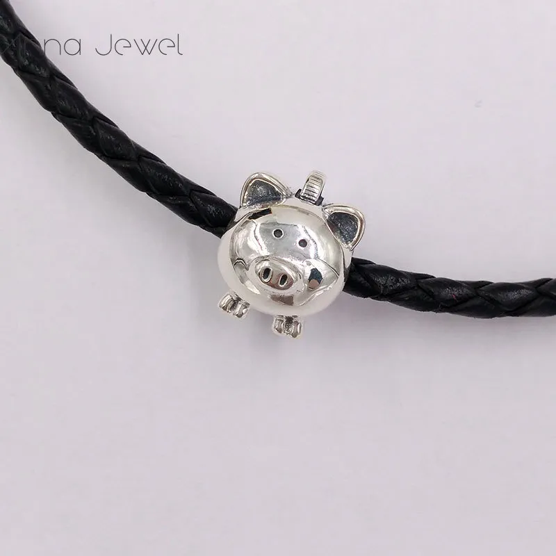 925 Sterling Silver Jewelry Making Kit Jewlary DIY Charm Pandora Style Cute Piggy Bank Pracelet For Women Men Chain Bead Bead Cool Netlace Pendant 799549C00