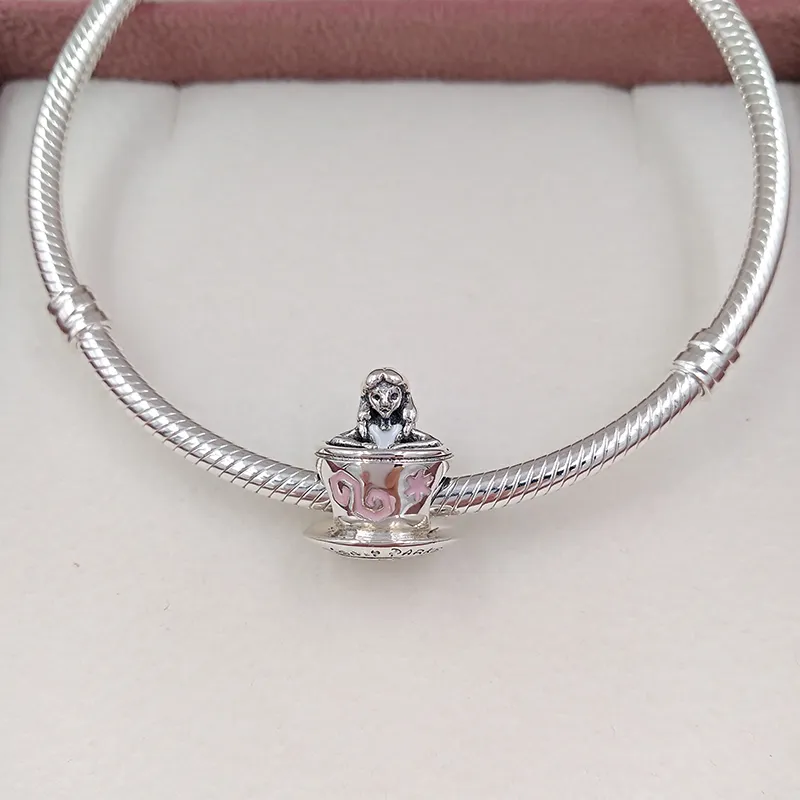 Charms für Schmuckherstellungsset Alis im Wunderland Teetasse Fantasie Pandora 925 Silber Armbänder Teenager Mädchen Frauen Armreif Kette Perlenanhänger Halskette Geburtstagsgeschenke