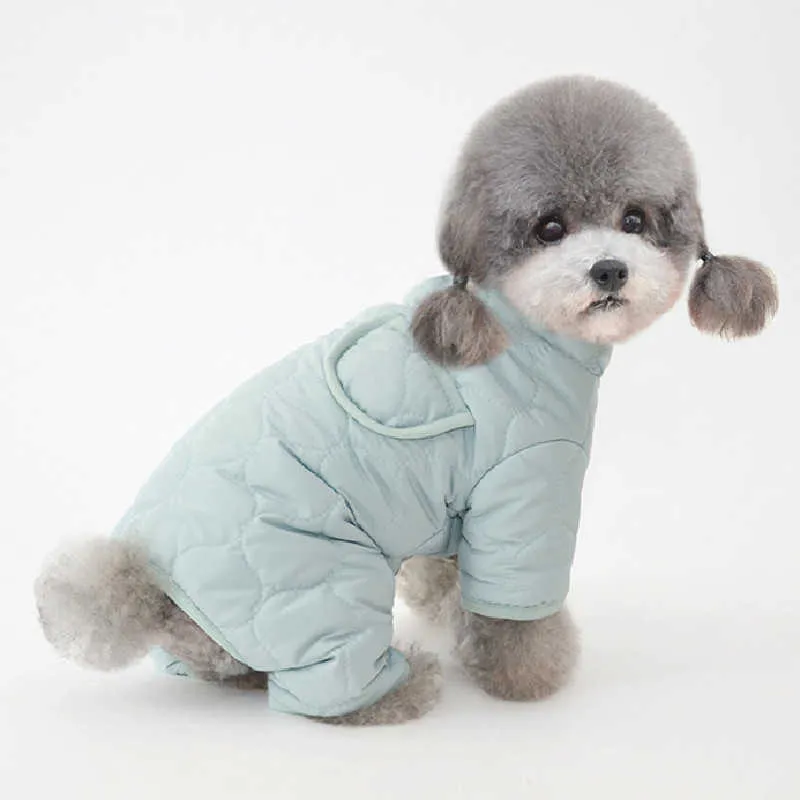 Puppy Small Dog Jumpsuit High Quality Warm Dog Clothes Winter Pet Coat Outfit Yorkshire Pomeranian Bichon Poodle Dog Clothing 211007