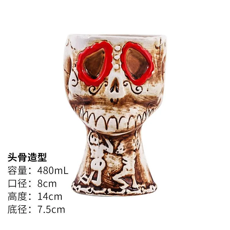 Kubki hawajskie koktajlowe koktajle Cetyve Ceramic Tiki Bar Zombie280r