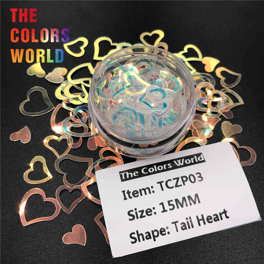 TCT-512 Valentine's Day Big Size Heart Sequins Glitter Handwork Home Decoration Crafts Accessories Manicure Party Supplier