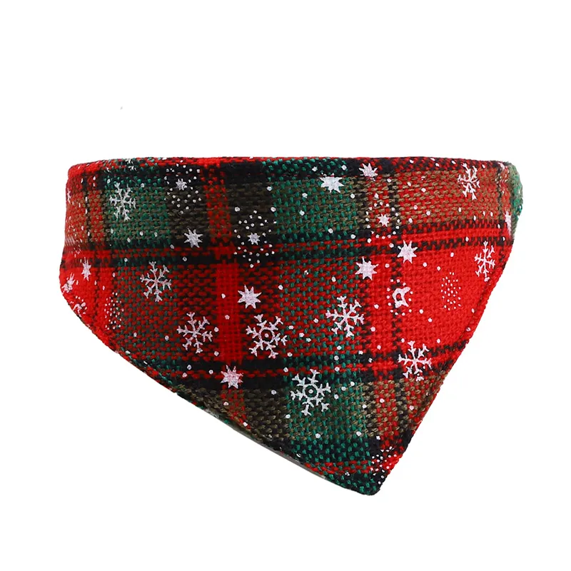 Dog Bandana Christmas Plaid Pet Scarf Triangle Bibs Kerchief Pets Accessories Bib For Small Medium Large Dogs Xmas Gift BH5425 TYJ