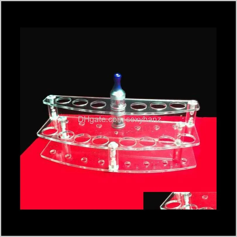 transparent acrylic electronic cigarette display stand e cigarette detachable holder ego battery atomizer e liquid lipstick pen holder