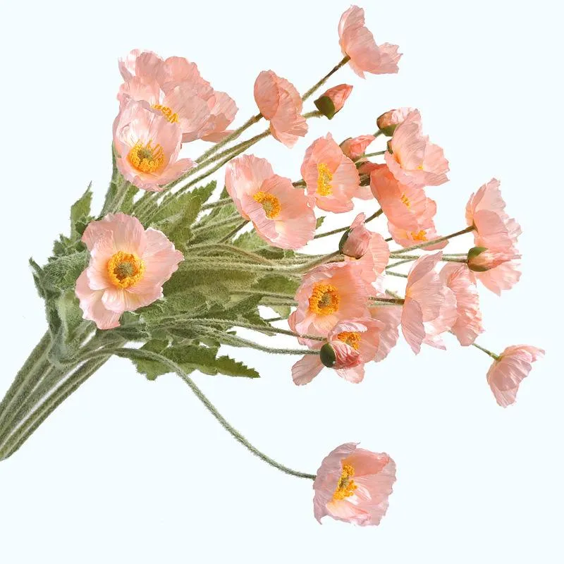 Dekoracyjne kwiaty wieńce piękny żywy kolor 4 głowy jedwabne fałszywe symulacje make sztuczny kwiat na przyjęcie weselne DIY HO190T