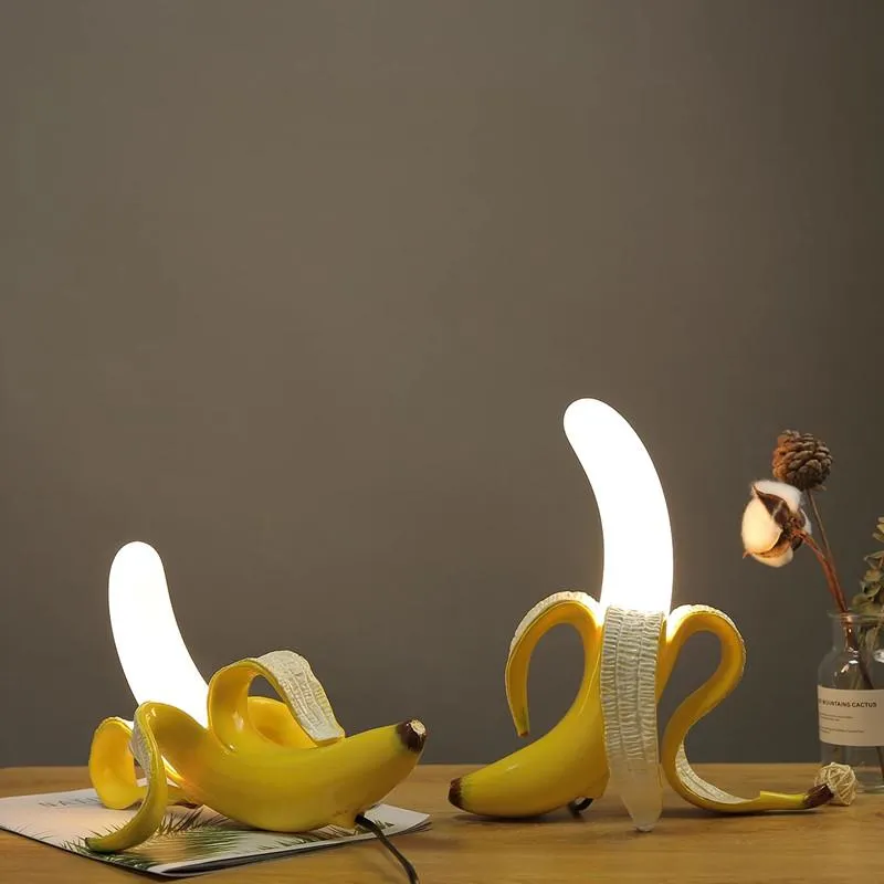 Table Lamps Banana Lamp Post-modern Creative Bedroom Nordic Design Simple European Designer2689