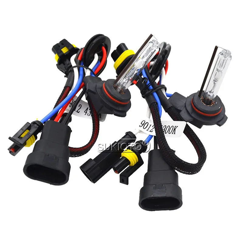 Sukioto 35W 55W 9012 HIR2 4300K ​​5000K 8000K 6000K CA 12V luz de carro HID Bulbo de substituição para 9012 Xenon Kit