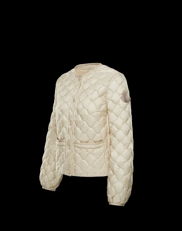 Chaqueta ligera hacia abajo para mujer Collar delgado delgado Downjacket blanco abajo abrigo de invierno
