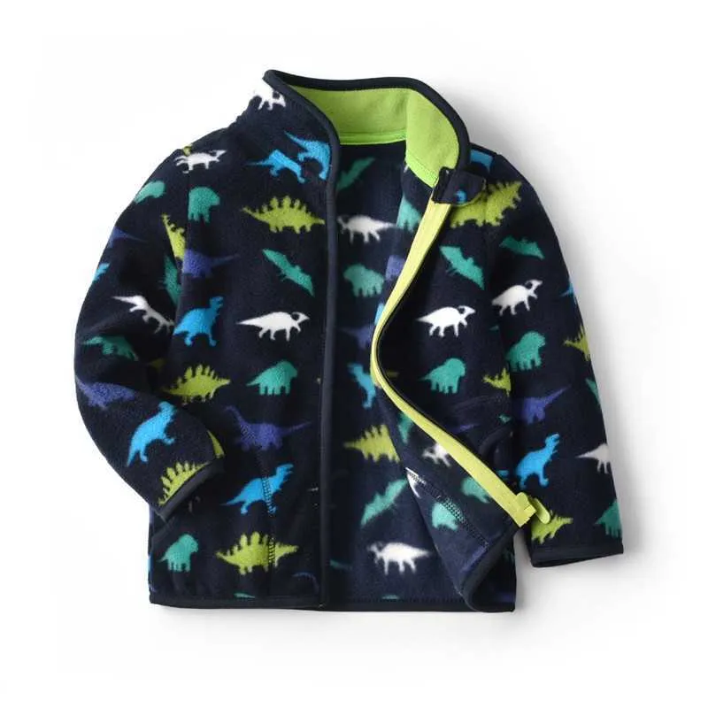 CROAL CHERIE Autumn Fleece Kids Jackets for Boys Dinosaur Warm Kids Boy Outerwear Windbreaker Winter Baby Boy Clothing (5)
