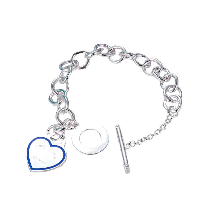 Bracciale amanti con fibbia cuore OT braccialetto tricolore con anello a cuore d'amore regalo G1105