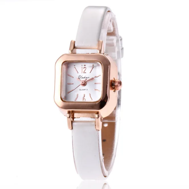 Mode carré femmes montres Quartz dames montre confortable bracelet en cuir montres multicolore Choice265n