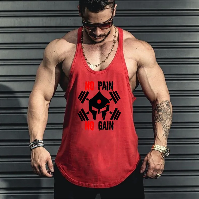 Roupas de marca de fisiculturismo ginásios fitness homens tanque de tanque sem dor sem ganho de impressão colete stringer sportswear undershirt 210421