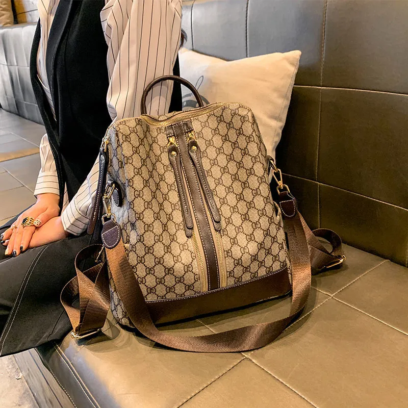 Рюкзак женская сумка 2021 новый модный корейский стиль большой емкости путешествия рюкзак школьная сумка модный модный одно плечо большая сумка