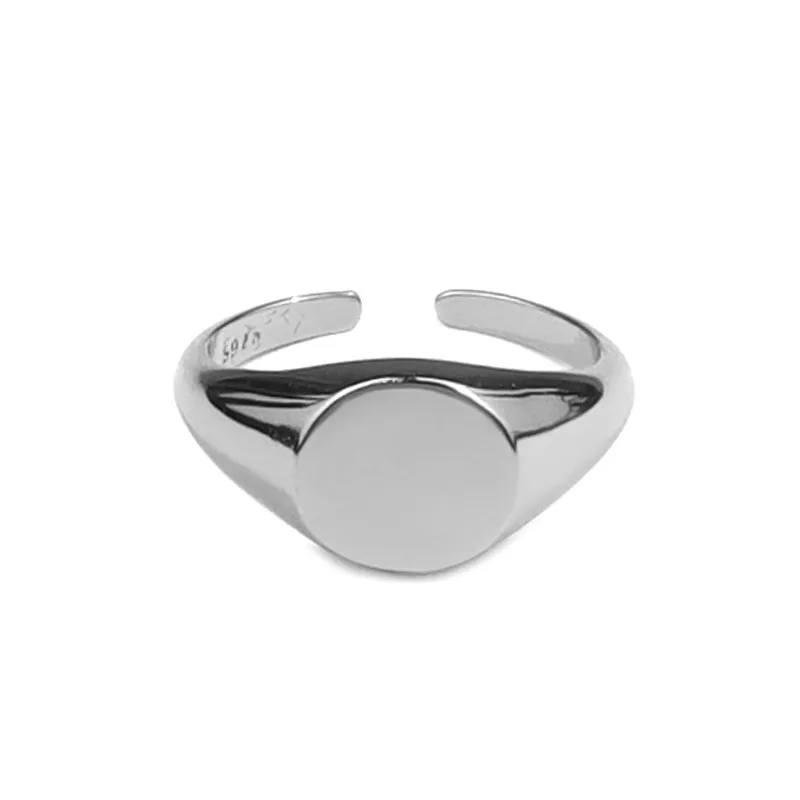 Band Ringen 925 Sterling Zilveren Zegel Voor Vrouwen Mannen Rond Goud Geometrische Partij Sieraden Geschenken J070773154751313217