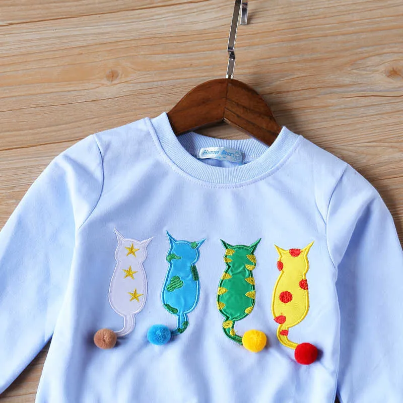 Детский свитер осень осенью с длинным рукавом футболка мальчики девушки милый мультфильм ребенок пальто вагурд одежды for2-6y 210528