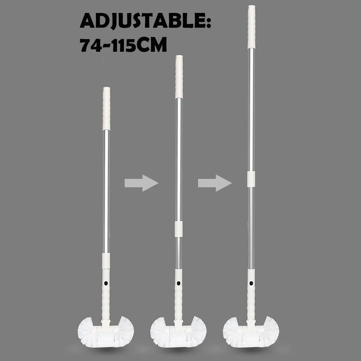 Escova telescópica de limpeza para azulejos, escova de canto para chão, banheiro, cabo longo, esfregão, ferramentas domésticas 210329247l