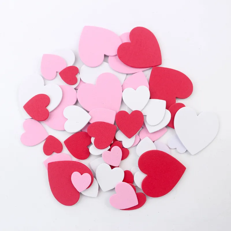 Self-Adhesive EVA Stickers Love Heart Foam Sticker Crafts DIY Decoration Kids Toy Gift