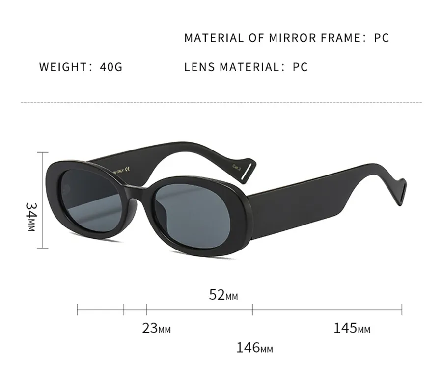 Designer Oval Sunglasses Men Women Vintage Shades Driving Polarized Sunglass Male Sun Glasses Fashion Metal Plank Sunglas Eyewear2886