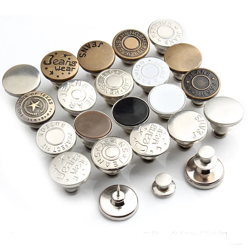 Fastener Metal Pants Buttons For Clothing Jeans Perfect Fit Adjust Self Increase Reduce Waist Free Sewing