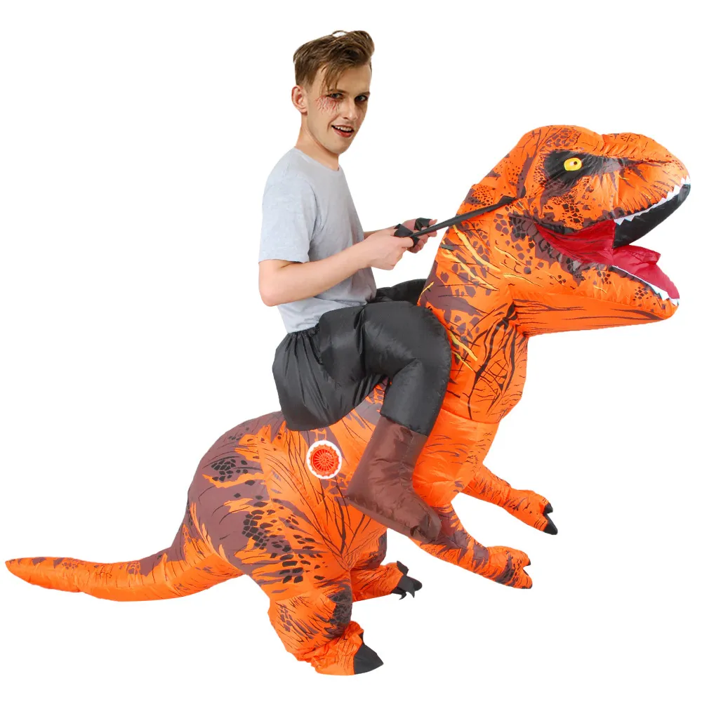 Costumi della mascotte Nuovo costume gonfiabile Porta avanti Dinosauro Adulto Uomini Donne Ingrandimento Mascotte Costumi di Halloween bambini Bambola mascotte