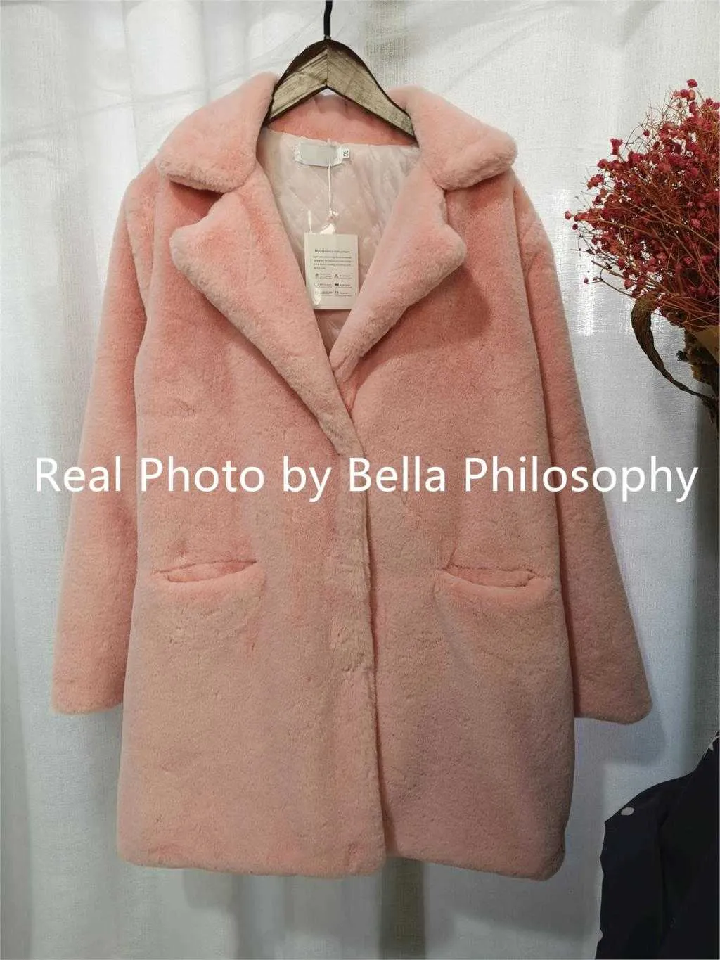 Cappotto da donna in pelliccia sintetica di visone con colletto rovesciato, cappotto invernale caldo in pelliccia sintetica da donna, giacca casual 211018