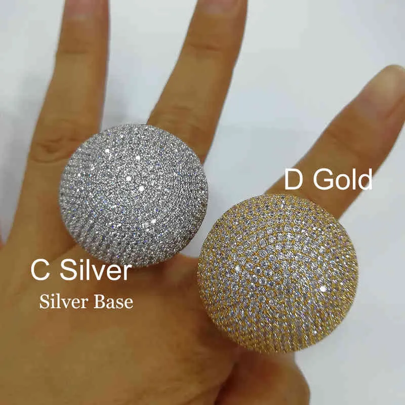 GODKI Trendy Disco Ball Big Bold Statement Ring for Women Cubic Zircon Finger Rings Beads Charm Ring Bohemian Beach Jewelry 2202094481077