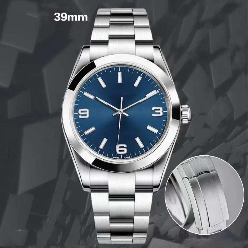 U1 High quality Casual Business Mens womens Watch 39mm Glowing finger Stainless Steel bracelet mechanical Automatic Watches sapphi292s