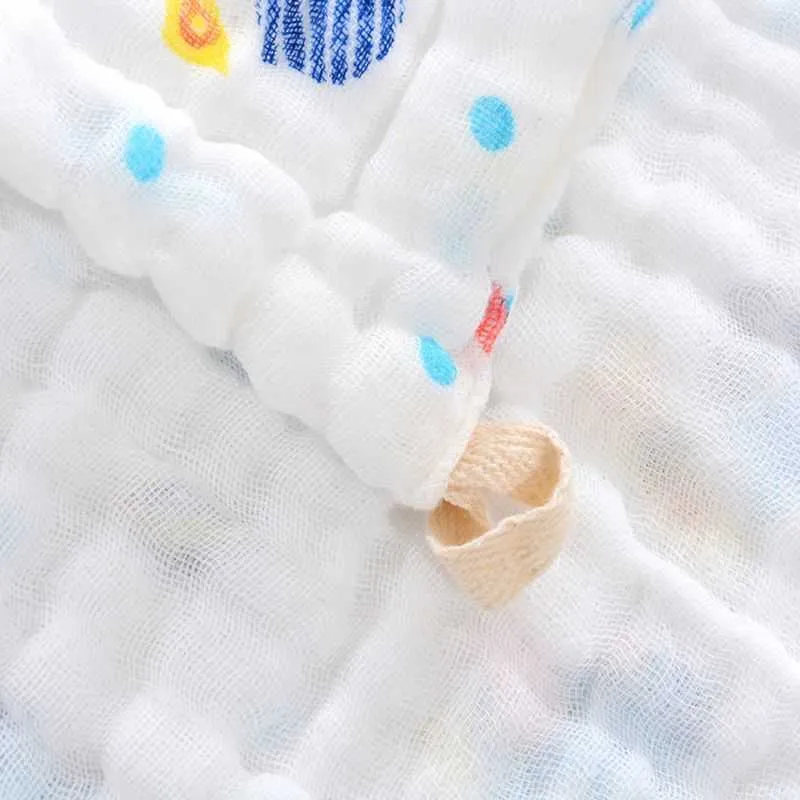 10 шт. Baby Muslin Washcloth Хлопчатобумажная марля Младенческая Личная полотенце рожденный платок 210728