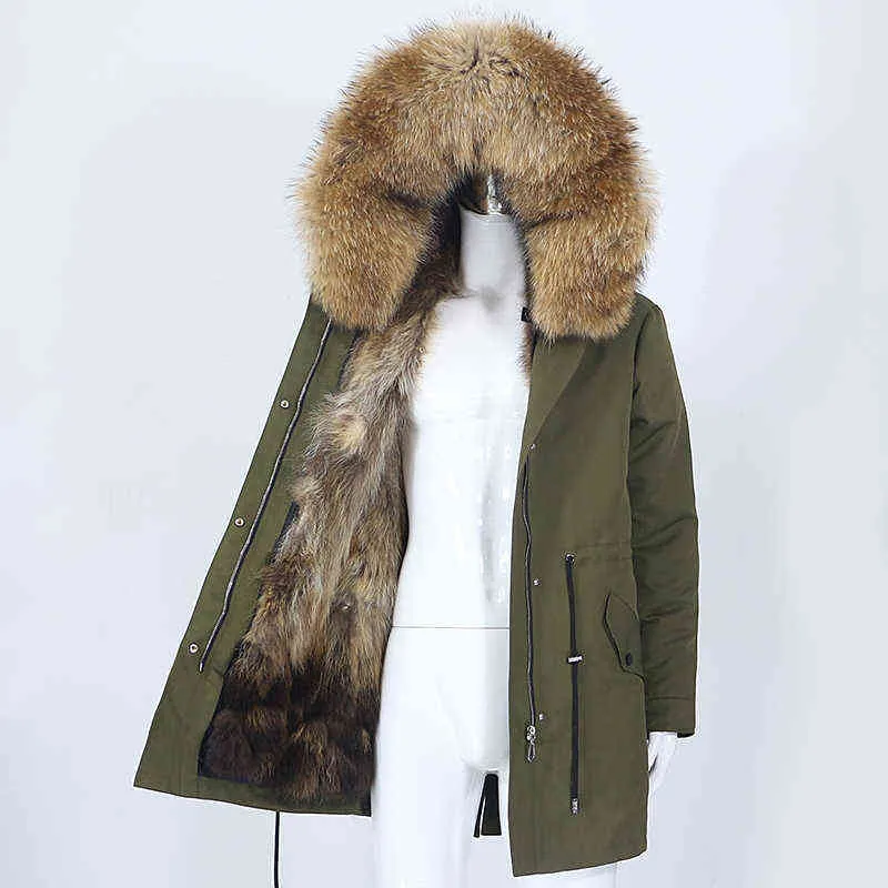 OFTBUY Men Waterproof Parka Real Fur Coat Winter Jacket Natural Fur Liner Detachable Thick Warm Outerwear Streetwear 211103