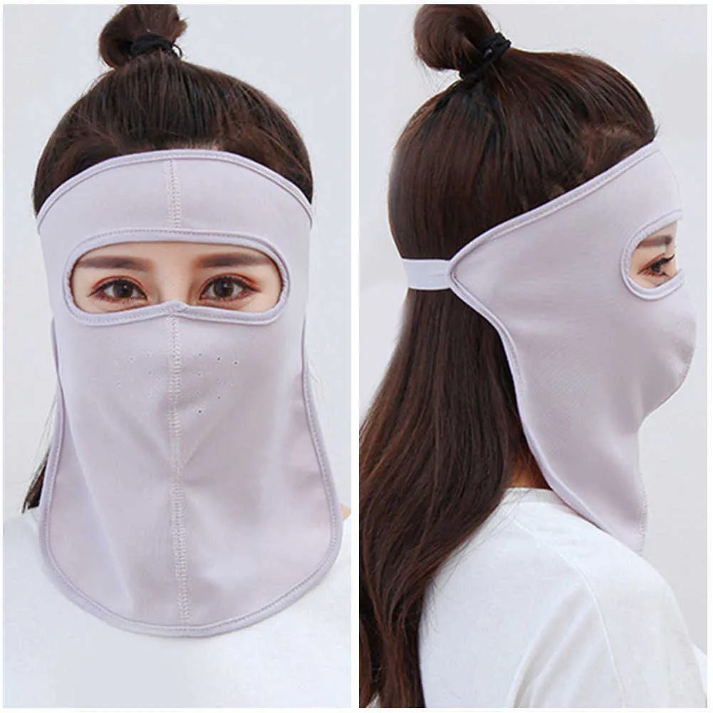 女性多機能スカーフネック保護暖かいプリント防塵再利用可能な口の顔カバー全面アイスシルクサンスクリーンマスク