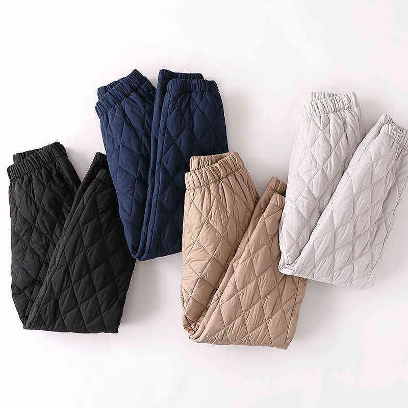 Pantalon en coton Y2K pour femmes vêtements d'extérieur de neige hiver taille haute épais pieds décontractés sarouel femmes chaudes 211124