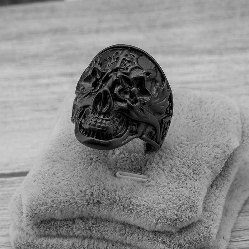 Bague crâne Punk Vintage, 20 pièces, anneaux squelette or noir pour hommes, bagues mixtes, bijoux, entiers, cadeau de fête 211012175t