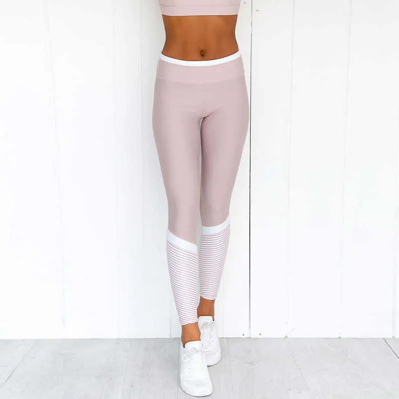 Acefancy Pink Yogaセット女性服ジムレギンススポーツブラ衝撃ランニングFT147 2ピーススポット女性スーツ210802