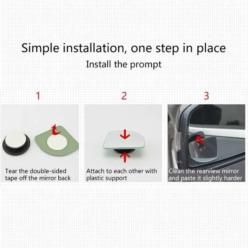 ARRIÈRE ARRIÈRE ARRIÈRE SPEIGNAGE NETTOIR EN SPECTEUR ANGLAIRE EFFAIRES Réglable Réglable Convex Convex Parking Parking Auxiliary Miroirs 