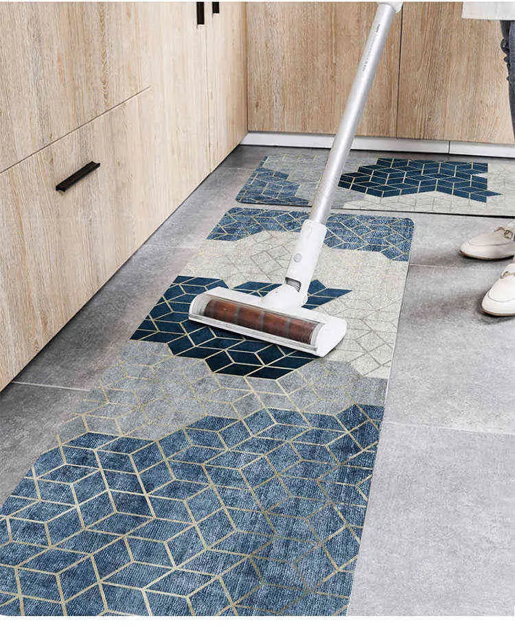 Anti-slip Long Kitchen Rug Mat for Floor Modern Bath Carpet Entrance Doormat Washable Area Rugs Living Bedroom Prayer Pad 211109