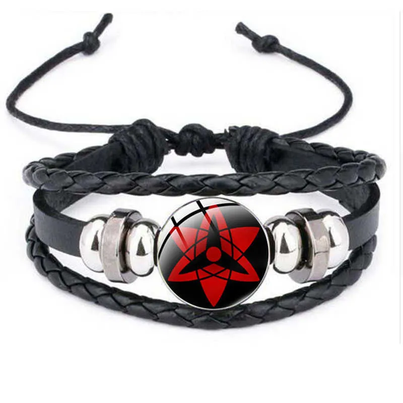 Anime S Sharingan Eye Bracelet Vintage Figur Lederarmbänder Goth Fashion Bangel für Fans Männer Schmuck Geschenke 2021 Trendy X07063863711