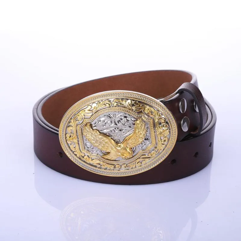 Cintos de cinto de cowboy ocidental Fivele Vintage Rodty para homens e mulheres 1 5''Belts265s