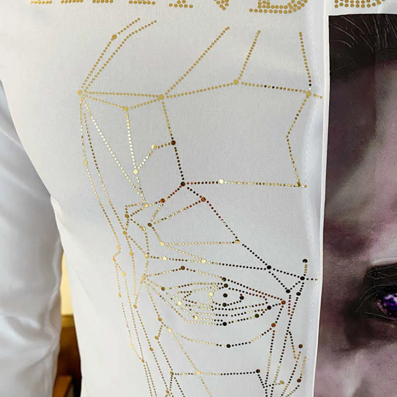 Designer Shirts Mężczyźni Z Długim Rękawem Print Casual Mężczyźni Sukienka Koszule Camisa Masculina Formalna Streetwear Bluzka Społeczna Homme 210527
